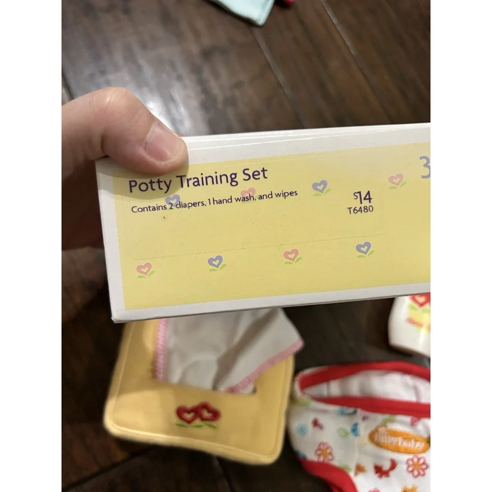 American Girl Bitty Potty Training Set diapers (training pants) hand soap wipes